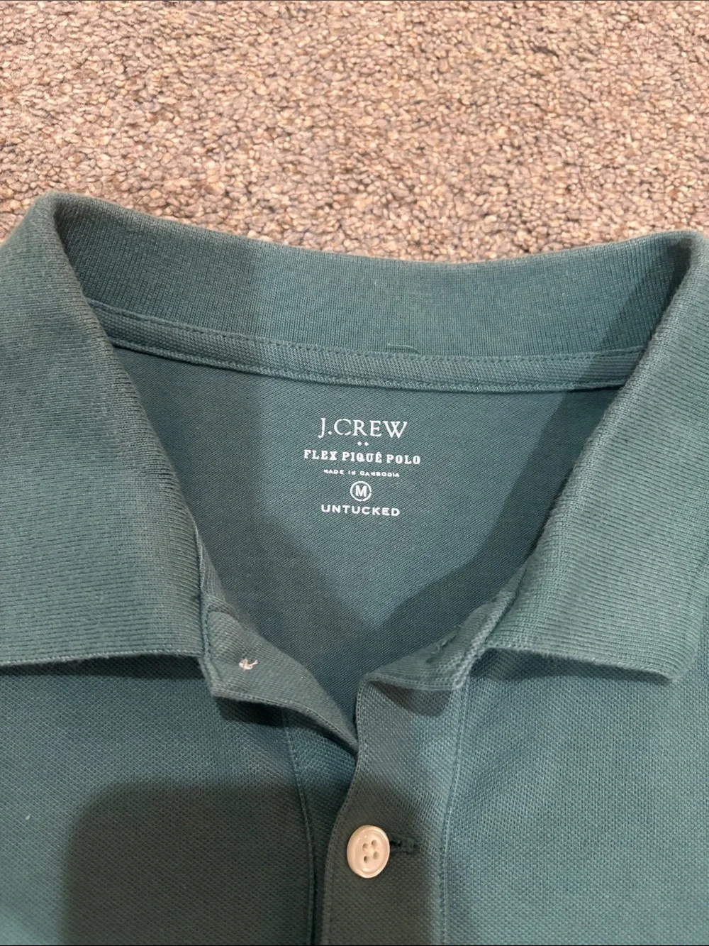 J. Crew Men's Dark Teal Polo Shirt